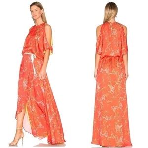 Alexis Angia Floral Print Maxi Dress in Blooming Red XS